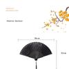 Bamboo Folding Fan Silk Chinese Fan Hand Women Black Fan Summer Female Dance Home Decoration Party Gift Home Ornament Fan Black