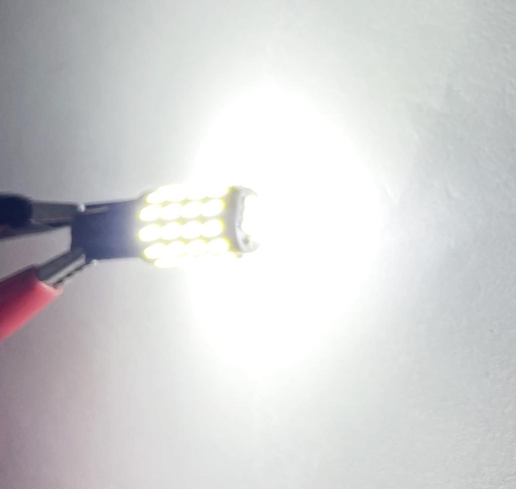 TORIBIO T10 LED Super Bright Position 54 LEDs White Wedge Vehicle Inspection Set of 2 Lamps, (3014 LEDs), 50,000-Hour Lifespan, DC12V-24V, Bulbs,