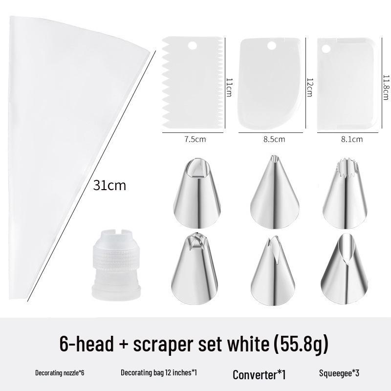 Stainless Steel Cake Decorating Tips Set with EVA Piping Bag