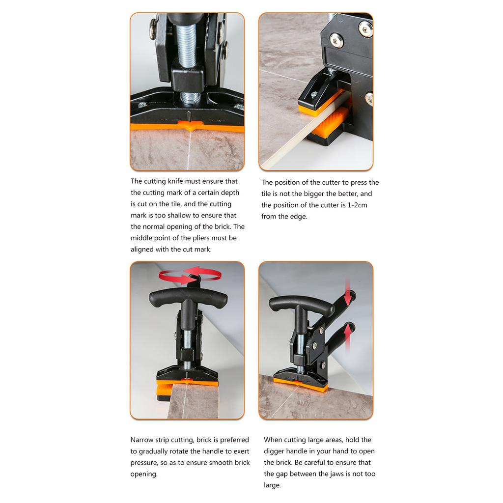 Heavy Duty Manual Tile Cutter Pliers Glass Tile Opener Splitter for Precise and Efficient Ceramic Porcelain Cutting