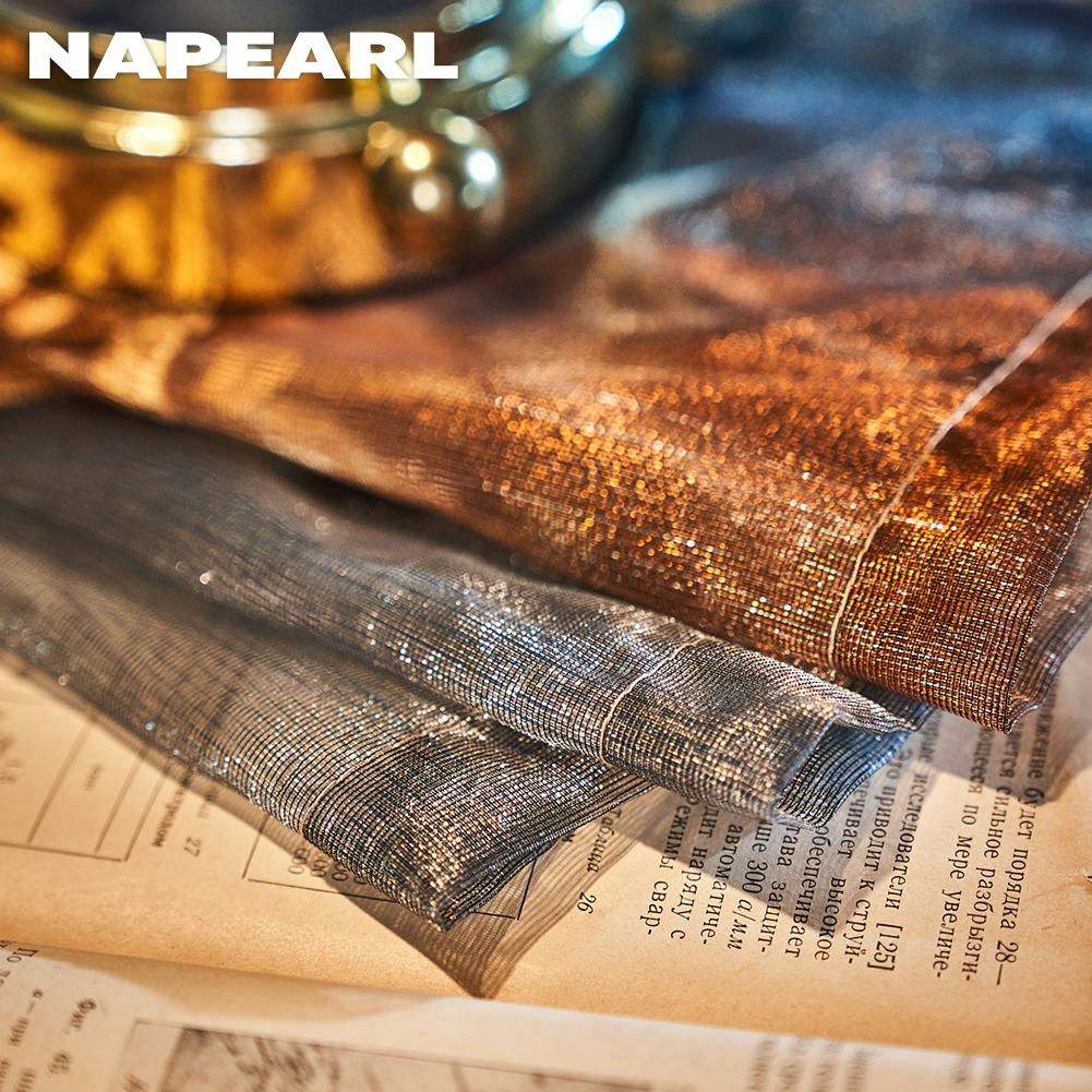 1 Stück NAPEARL Luxuriöser Floral Bestickter Tüllvorhang Nordischer Stil Fensterabdeckung für Schlafzimmer Wohnzimmer Heimdekoration