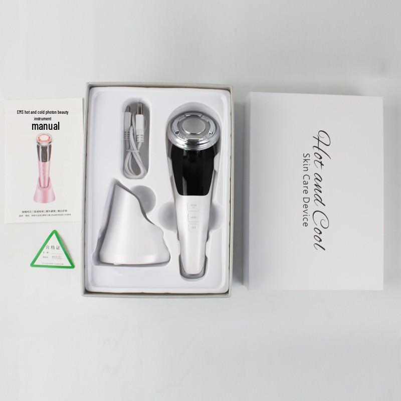 EMS Microcurrent Face Lifting & Firming Massager with Color Light & Hot/Cold Facial Rejuvenation