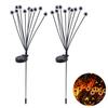 2Pcs LED Solar Scary Eyeball Swaying Lights Realistic 3D Design