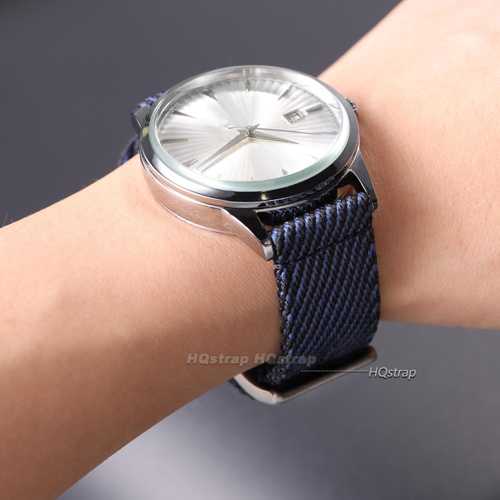 Nylon Strap 20mm 22mm Comfortable Wristwatch Strap Watch Band Stitching Fabric Bracelet Quick Release Universal Wristband