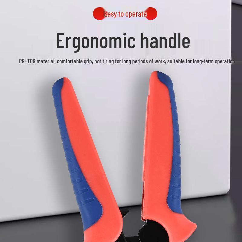 HSC8 10-6 Hexagonal Wire Terminal Crimping Pliers, Multi-functional Electrician Tool for 0.08-10 Gauge.