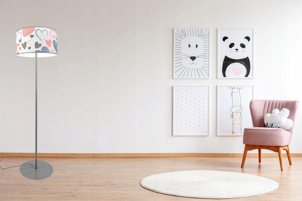 Kinder-Hochbett-Stehleuchte, Lampenschirm, Muster, LED