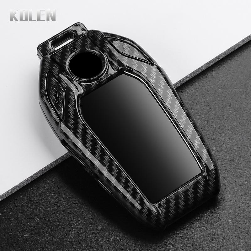

Abs Carbon Fiber Car Led Display Key Case Cover For Bmw G30 G12 G11 G32 G31 5 7 Series I8 I12 I15 G01 X3 X4 G02 G05 X5 G07 X7