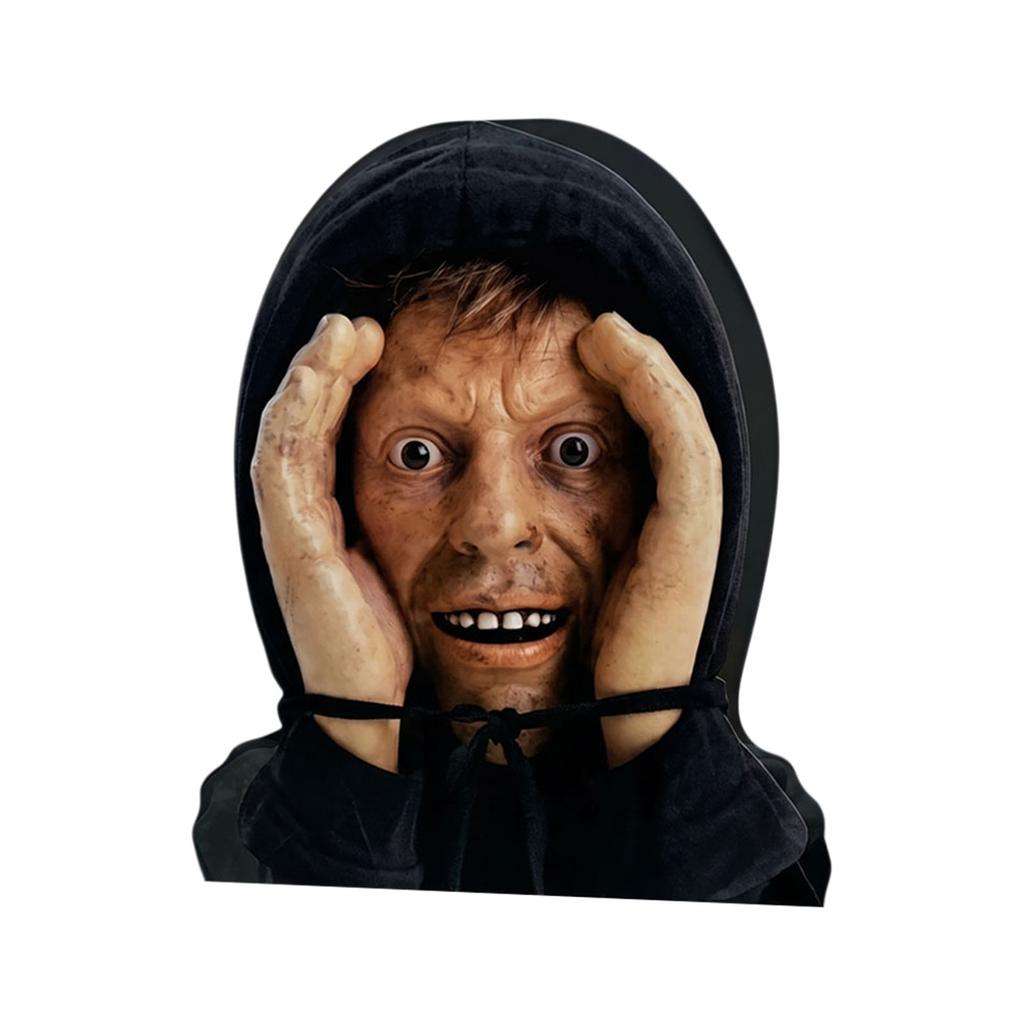 Peeping Stranger Face Window Decor Halloween Creepy Scary Prop Suction Cup 23x20cm