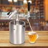 2L Stainless Steel Beer Keg Homebrew Keg System Kit with Carbonator Faucet Mini CO2 Regulator