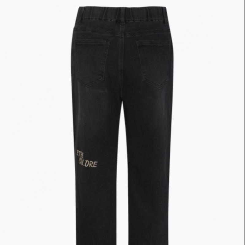  Benetton  Back Lettering Embroidered Baggy Denim Pants Badpa6441