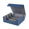 Blue Card Storage Box for Trading Cards - 1800+ Capacity PU Deck Case for Collectible Cards & Game Organizing