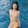Chic Yellow Bikini Cover-Up Set: High-End Swimsuit for Women