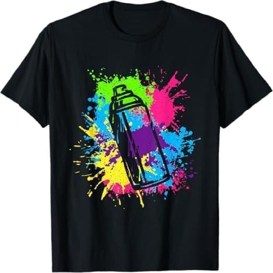 

Colourful Graffiti Graphic Spray Can Street Art Artist T-Shirt DAT Mens Womens Tank Top Sweatshirt Hoodie Black XXXXXL чорний