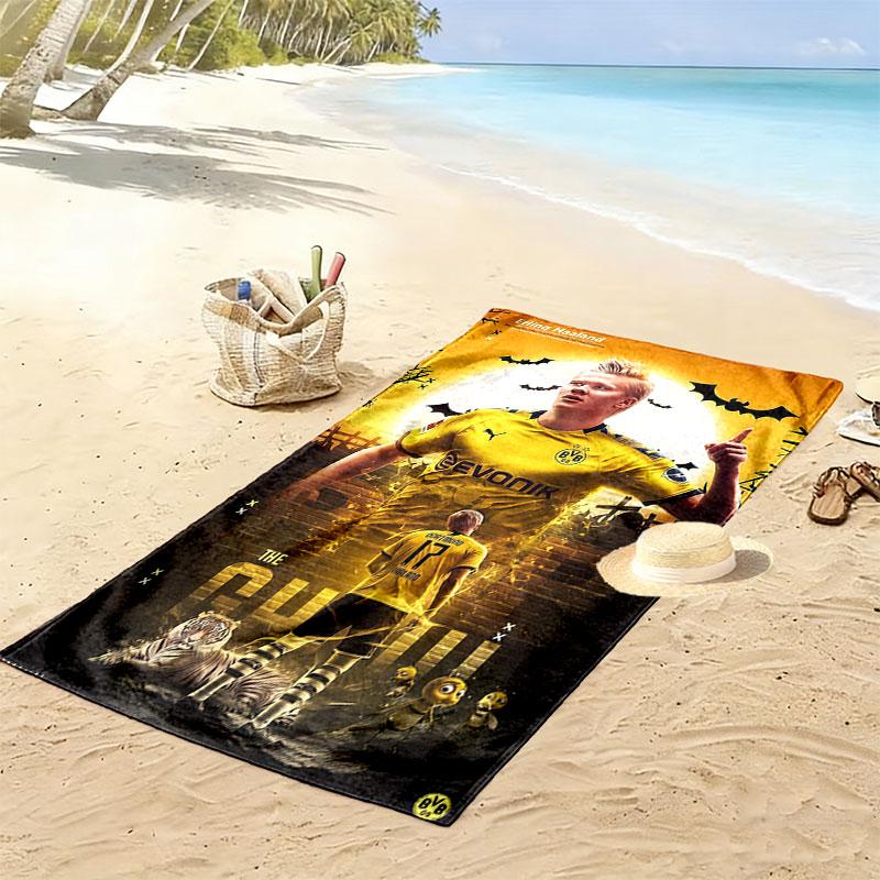 Erling Haaland Glory Beach Towel, Large Soft Quick Dry Towel for Beach Camping Swimming