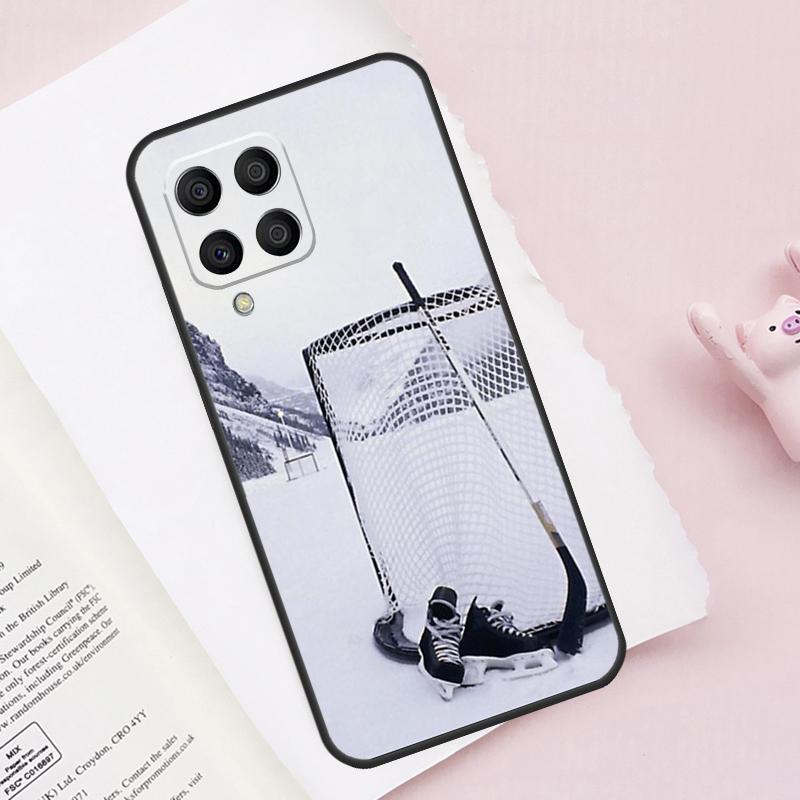 Hockey Stick and Puck For Samsung Galaxy M31 M32 M12 M52 M13 M33 M53 M11 M51 M15 M55 M14 M34 M54 M30s M20 Case