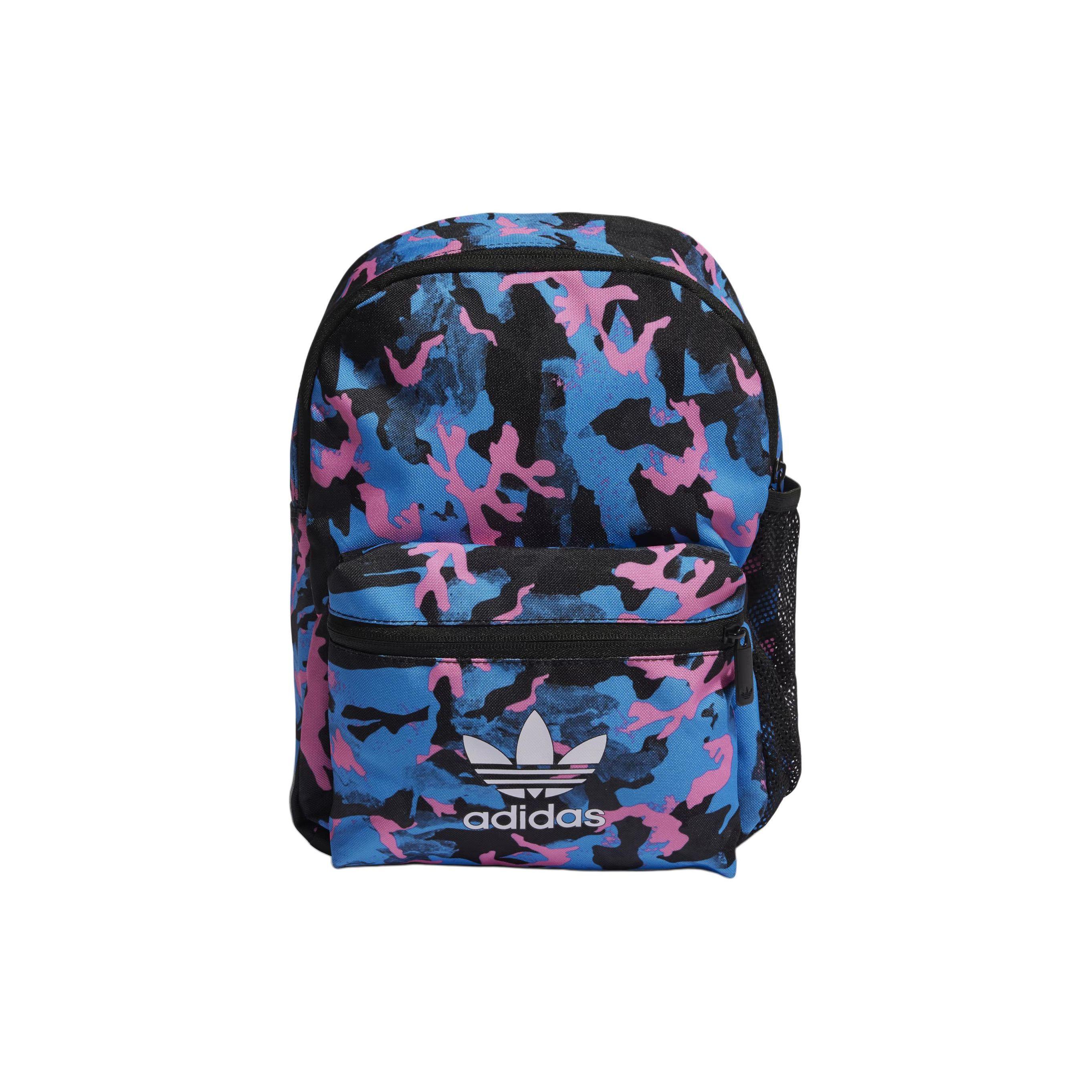 

Adidas Originals Trefoil Sport Logo Print Recycled Polyester Backpack Unisex Backpacks Pulse-Blue Carbon Black HK4942 Pulse Blue & Carbon & Black