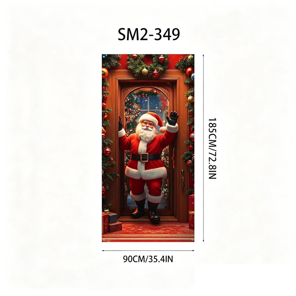 Santa Claus Christmas Hanging Cloth Background Decoration