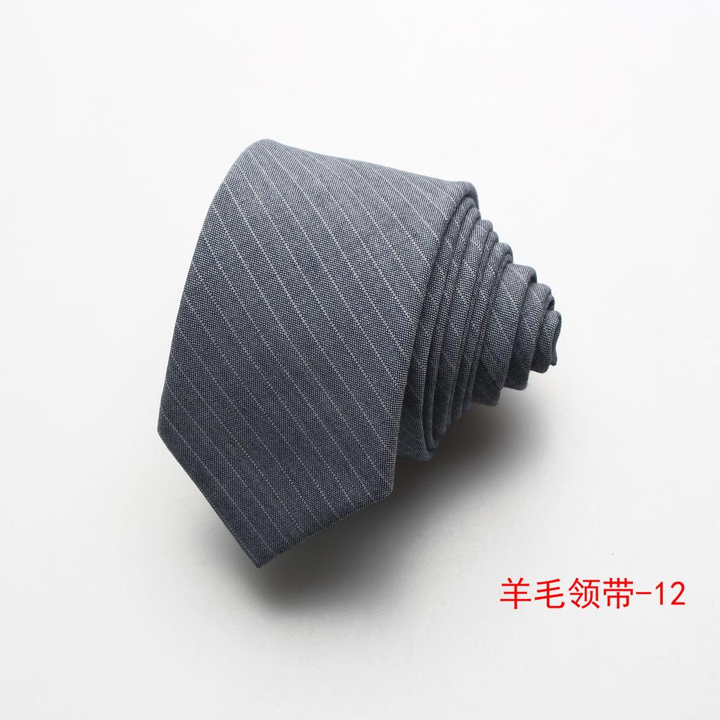 Men'S Business Dress Striped Wool Jacquard 5.5Cm Men'S Tie, Groom Best Man Suit Tie Men'S