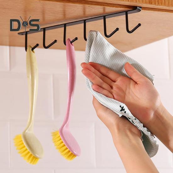 Coffee Cup Holder Hanger Hook Rust-Resistant Strong Load-bearing Easy To Install Under-Cabinet Mug Holder Rack