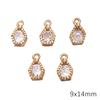 Alloy Charms Inlaid Zircon Heart Star Rhinestone Pendant Accessory For DIY Earring Necklace Accessories