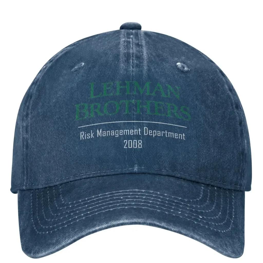 LehUnisex Brothers Risk UnisexageUnisext DepartUnisext  Washed Baseball Cap Bank Logo Trucker Hat Unisex Unisex SunProof Baseball Caps