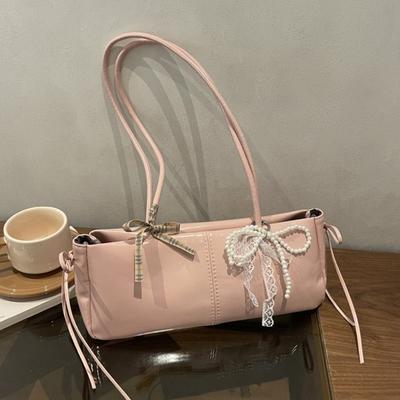 Fashionable and Elegant Women's Shoulder Bag Summer Simple Bow Tote Bag Trendy Versatile Handbags for Women 2026