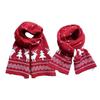 Red Christmas tree knitted scarf female autumn and winter warm versatile student couple Christmas gift green wool scarf