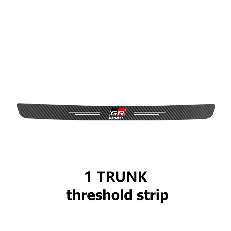 Car Interior Door Sill Strip Carbon Anti-Scratch Protector Sticker For Toyota Crown Land Cruiser RAV4 Camry Yaris Corolla Prius