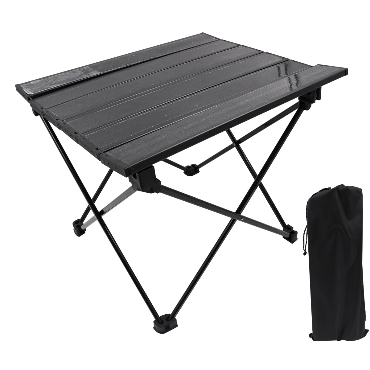 

NUZAMAS Camping Aluminum Table Portable Lightweight Folding Camping Table with Carry Bag for Fishing Table, Top, 41X35X30cm, Outdoor, BBQ, Picnic,