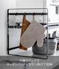 Yamazaki Jitsugyo 5163 Toaster Approximately Tower Kitchen Lower Tier Turns into Work 2 Level Height Hook Included Rack, Wide, Black, W65.5XD35XH36cm,