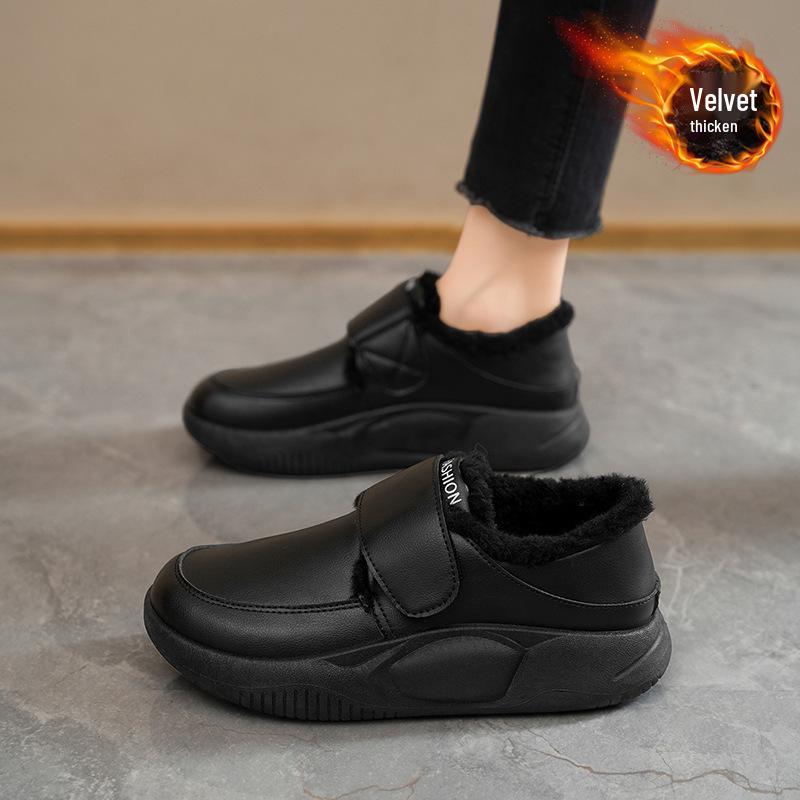 Women's Waterproof Velvet-Lined Snow Boots, 2025 Autumn/Winter Collection, Warm Large Size Cotton Shoes.