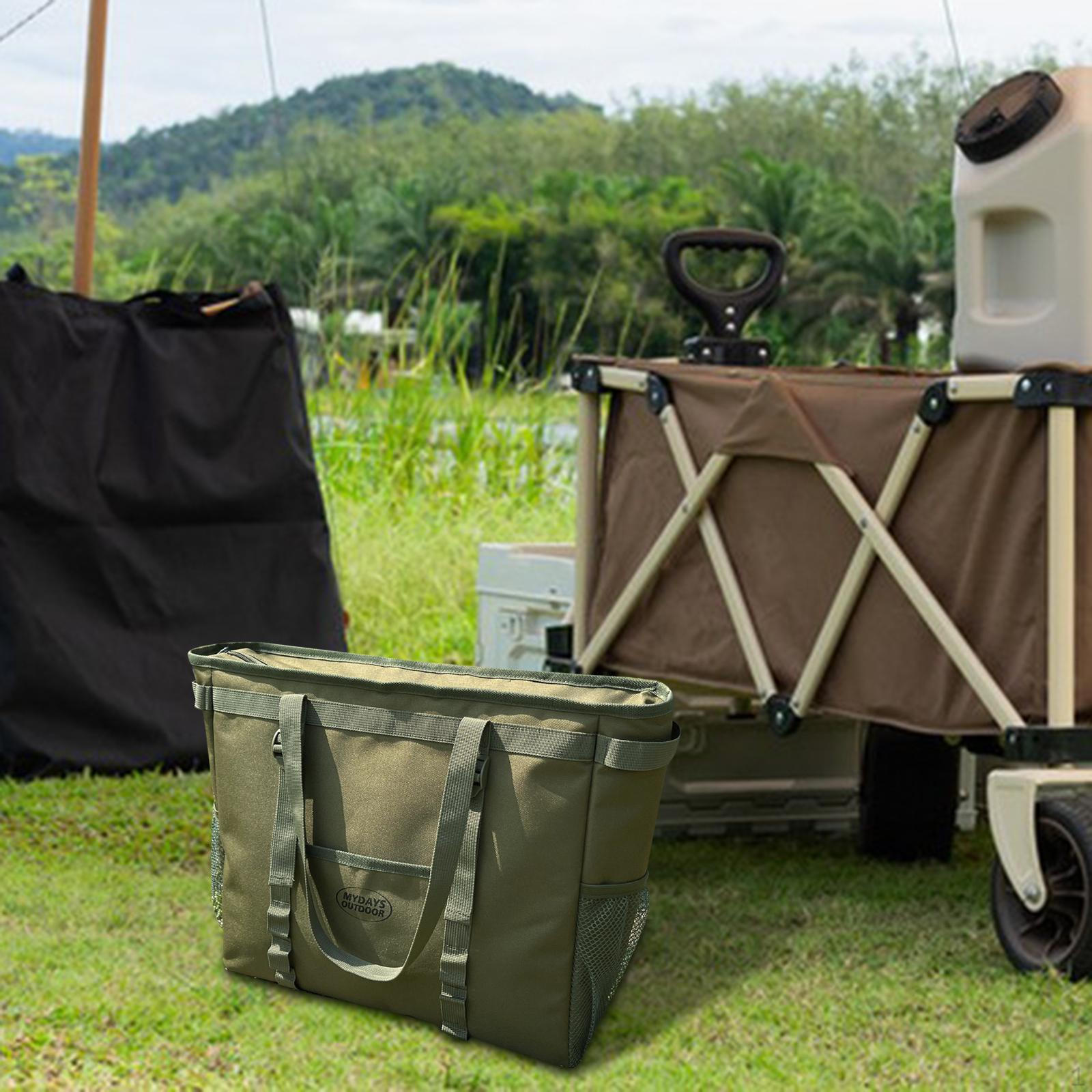 

Дорожная сумка для кемпинга, хранения, с изоляцией, водостойкая, плечевой ремень, портативная сумка-тоут для еды