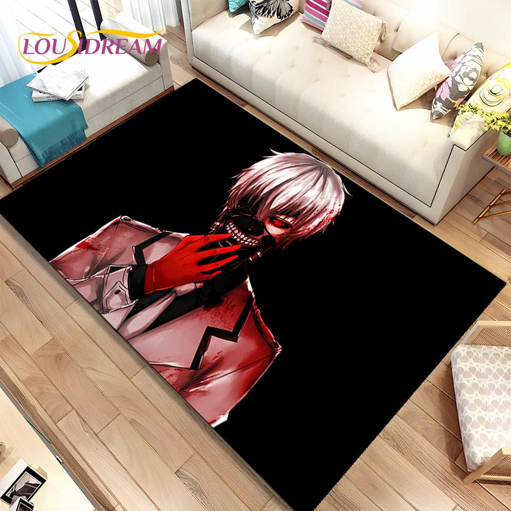 Japan Anime Tokyo Ghoul Cartoon Area Rug,Carpet for Home Living Room Bedroom Sofa Doormat Kitchen Decor,kids Non-slip Floor Mat