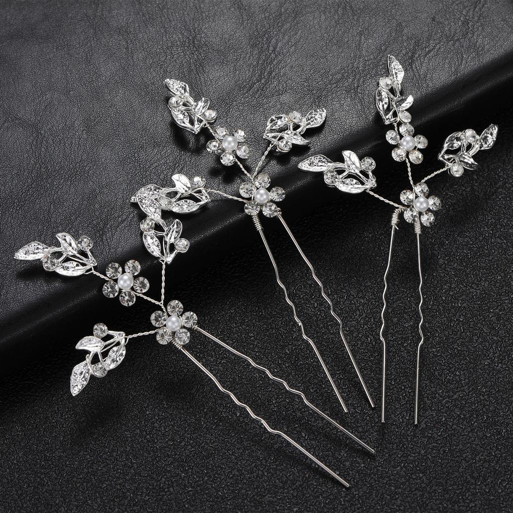3Pcs Bridal U-shaped Pin Metal Barrette Clip Hairpins Rhinestone Wedding Hairstyle Design Tools Women Wedding Hair Accessories