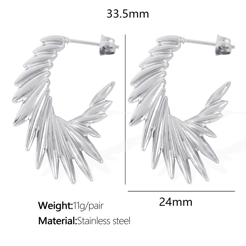 Angel Wings Titanium Steel Stud Earrings Simple Jewelry Earrings Niche Earrings Women