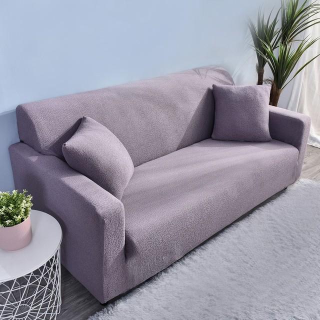 Elastic Bubble Seersucker Sofa Cover Full Cover For L Shape Corner Sofa High Quality Durable