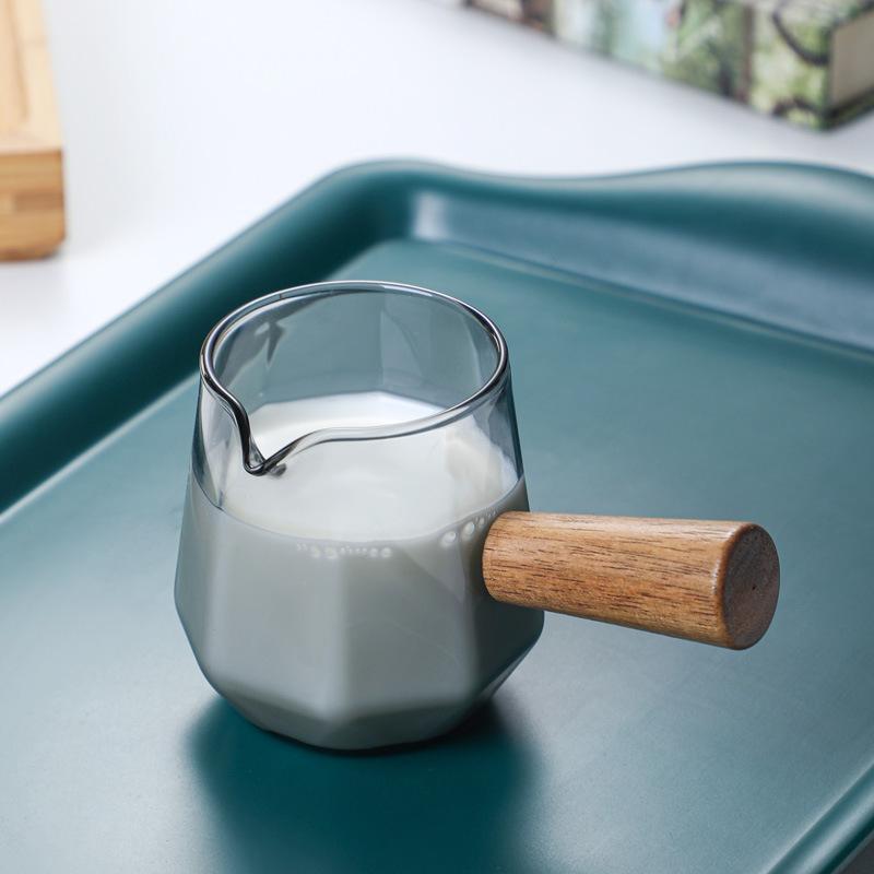 Espresso Cup High Transparency Glass with Scale Mini Espresso Extraction Measuring Cup Small Milk Cup Ounce Cup