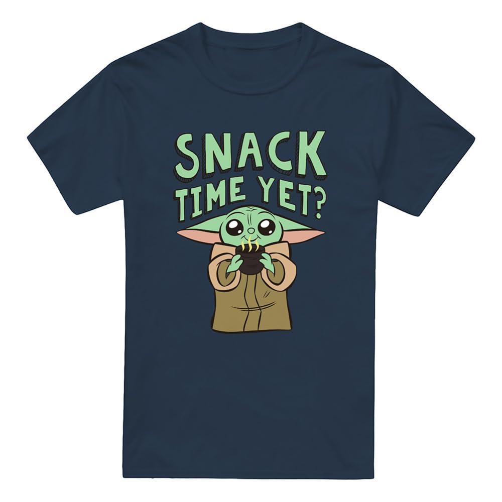 Star Wars: The Mandalorian Mens Snack Time Grogu T-Shirt