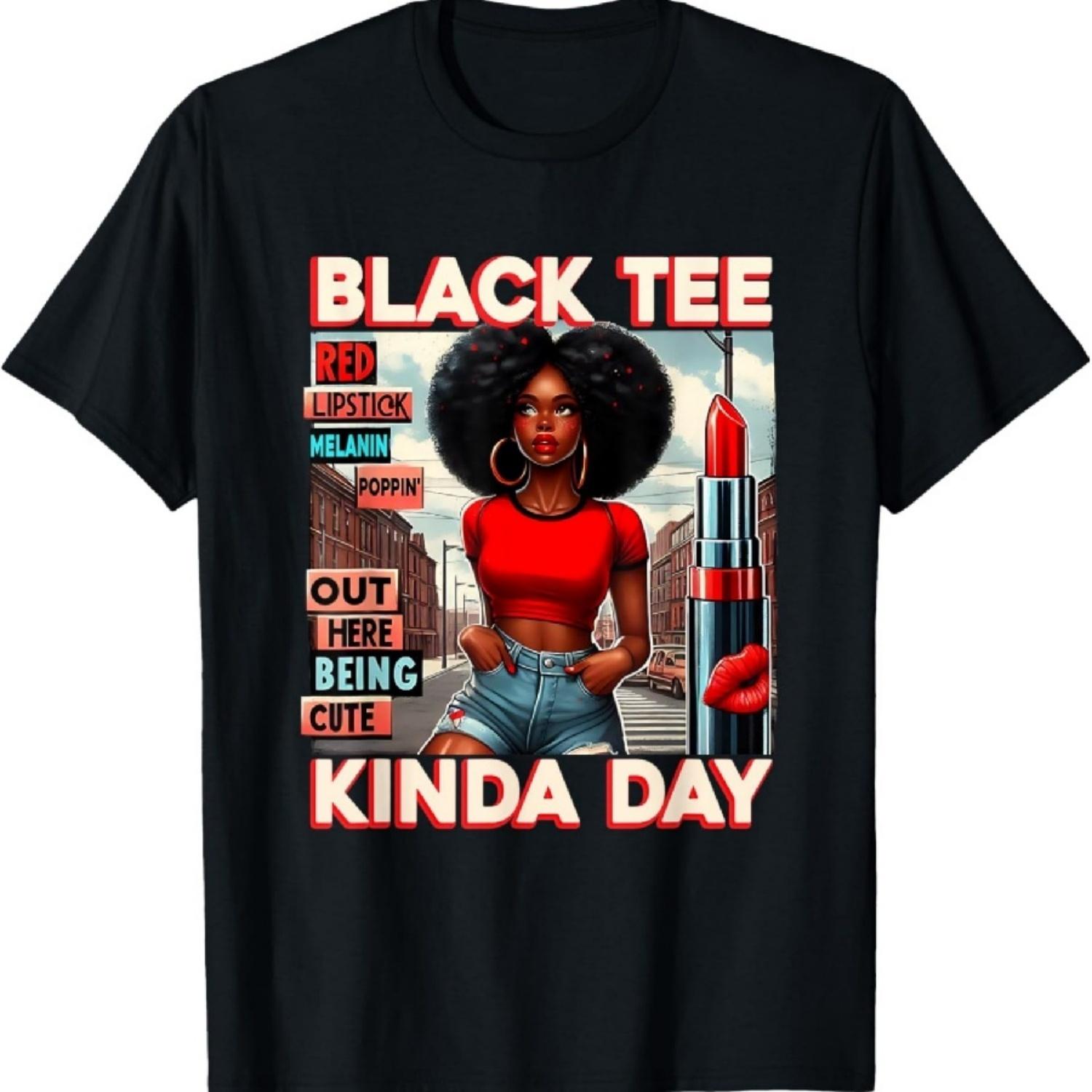 Black Tee Melanin Poppin’ Stylish Streetwear Melanin Costume T-Shirt XXXXXL разноцветный