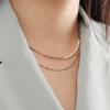ozel Silver 925 Labradorite Fresh Water Pearl Layered Necklace PS113N