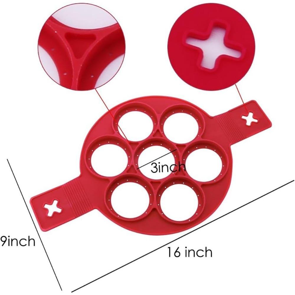 Silikon-Pfannkuchenformen Ring Spiegelei-Form Antihaft-Pfannkuchenbereiter Wiederverwendbarer Ei-Bereiter für DIY-Frühstück Koch-Backwerkzeuge