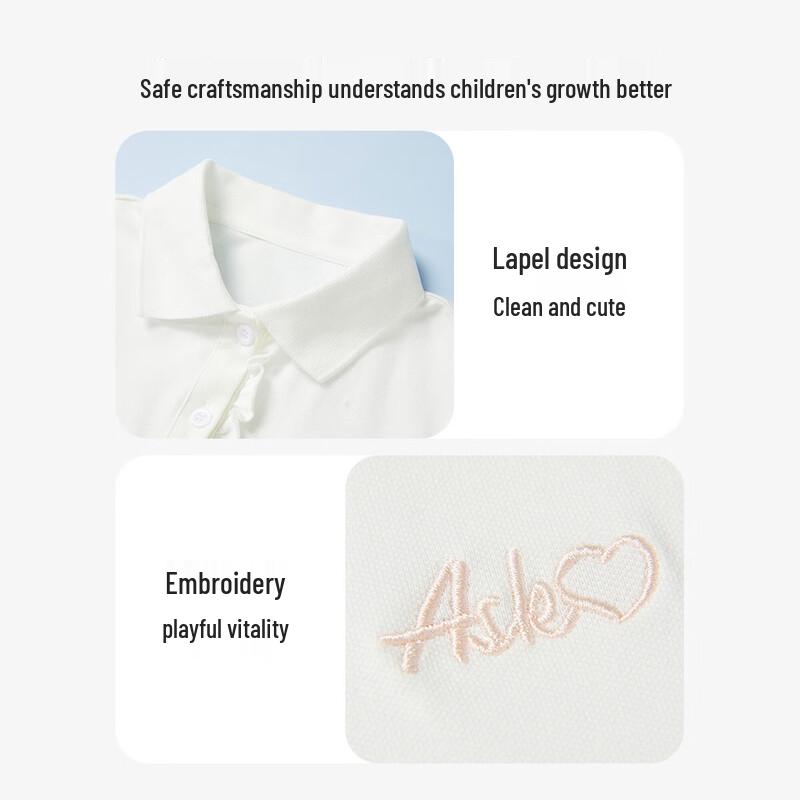 ASK JUNIOR Girls' Short Sleeve Polo T-Shirt