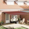 VidaXL Automatic Retractable Awning with LEDs In Orange and Brown, 450x300 Cm 3330882