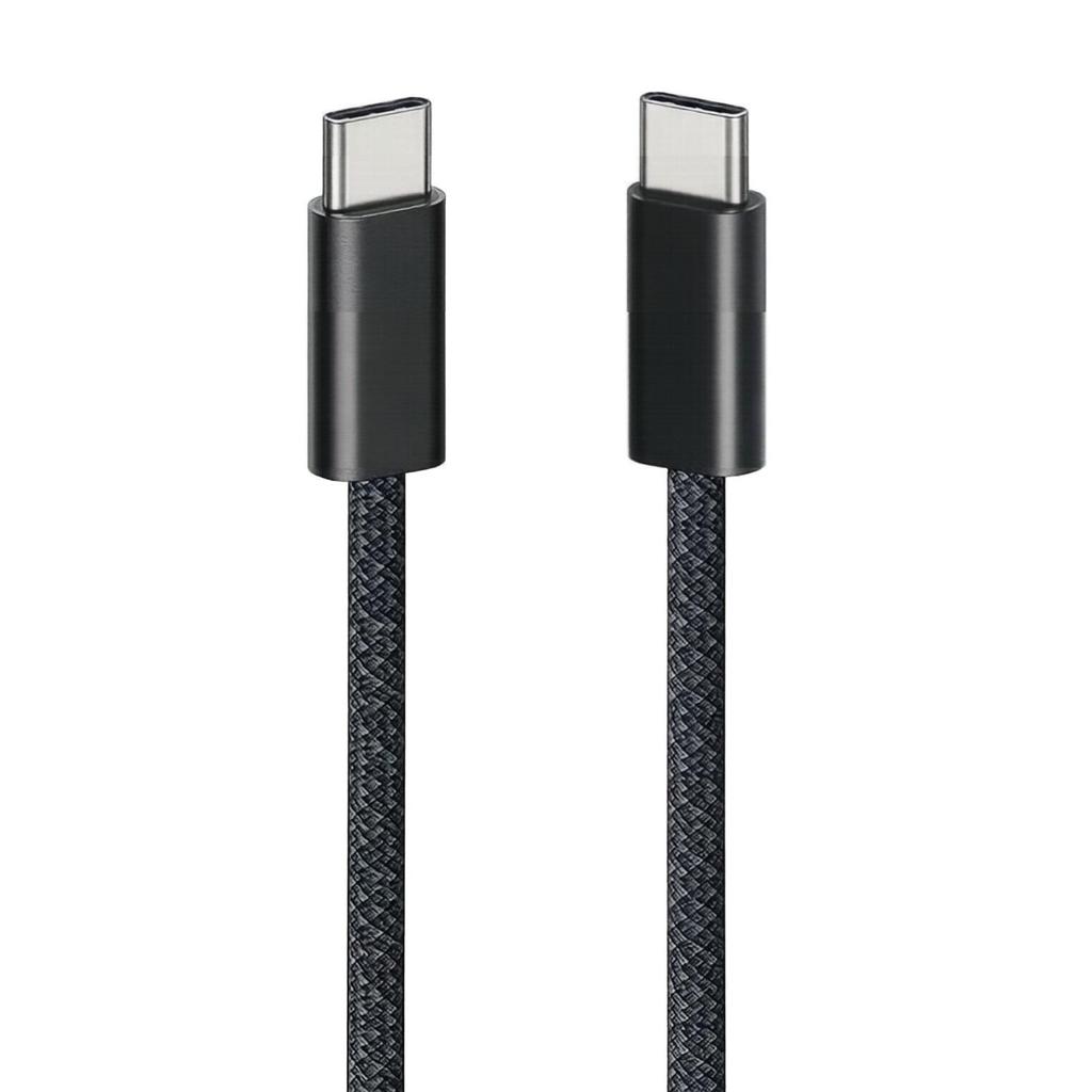 Orange PD60W Braided Dual Type-C Charging Cable for Apple 15-18 Pro Max