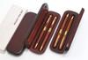 Made In This Royal Case Set Includes a Royal Ballpoint Pen and Mechanical Each Pen Features a Unique Design and Comes In a Redwood Model Number Japan,