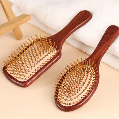 BEPAN Sandalwood Air Cushion Hair Brush Combs Anti-Static Detangling Hairbrush for Straight Curly Hair Wooden Hair Scalp Massage Combs