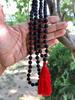 Natural Lava Rock 108+1 Jaap Japa Mala, Healing Gem Stone, 8mm Bead, Hand Knotted, Unisex, Chakra Balancing, Red Free Ship