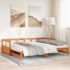 VidaXL Daybed and Trundle Bed and Mattress 90x200 Cm Solid Pine Wood 3321043