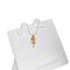 Elegante Collar Floral de Rosa 3D: Acero de Titanio Chapado en Oro de 18 Quilates, Diseño Francés Europeo