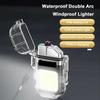 Linterna recargable de venta caliente luz de trabajo COB multifuncional mini linterna LED luz llavero encendedor de cigarrillos